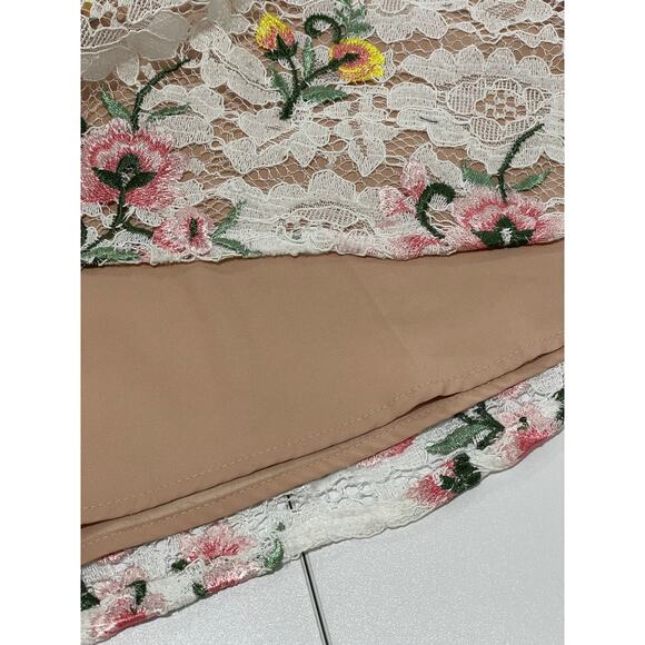 Belle by Badgley Mischka Eve Dress Floral Lace Size 8 NWT - Picture 7 of 14